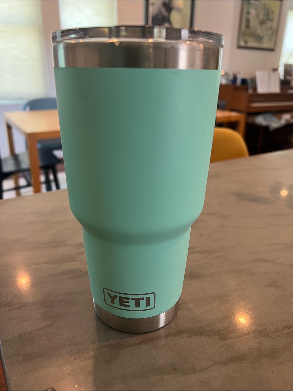 Yeti Mint Green Insulated Tumbler with Stainless Trim 30'ozs